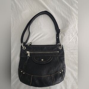 Fossil Black Hobo Bag Purse Adjustable Strap